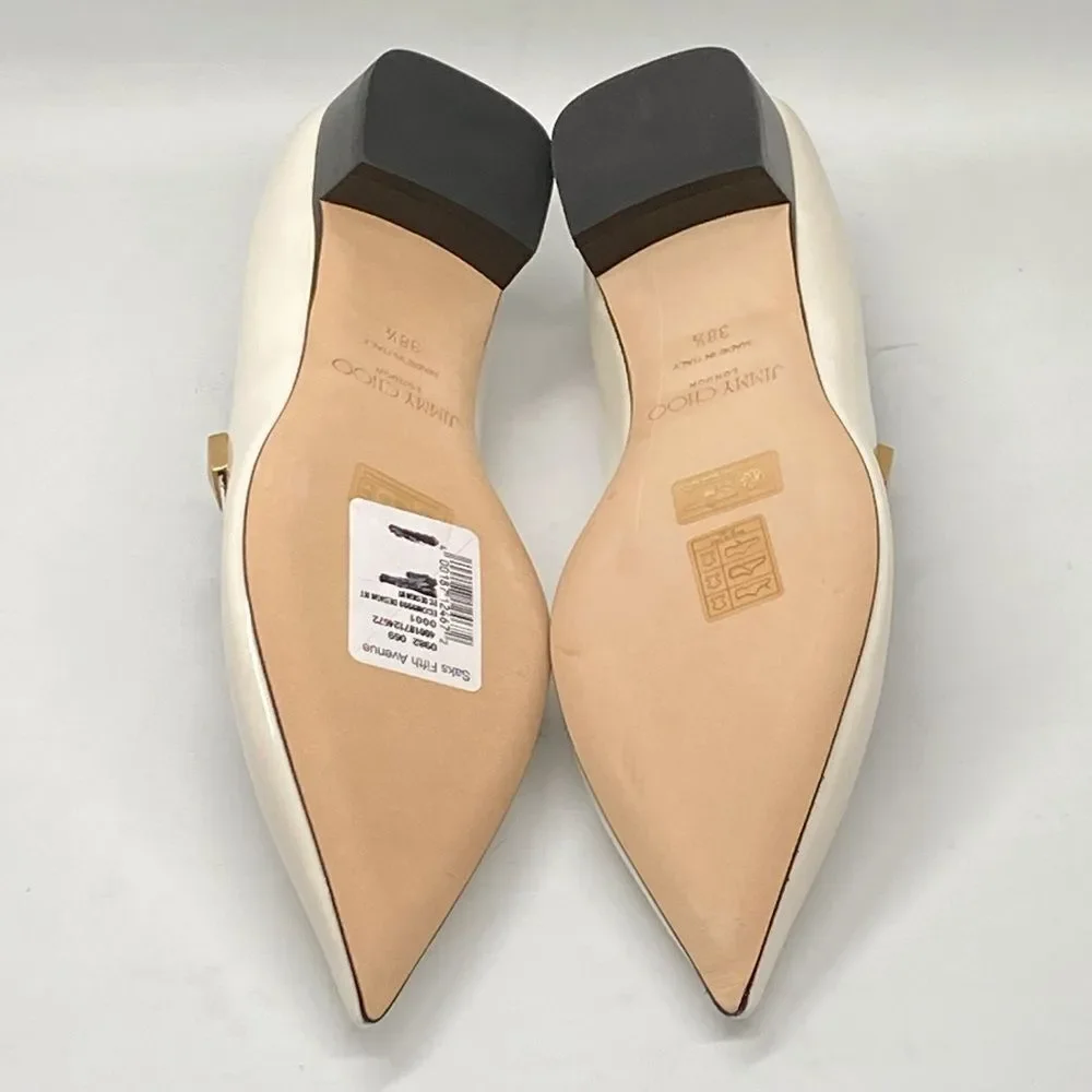 Jimmy Choo Carolyn Leather Mary Jane Flats size 38.5